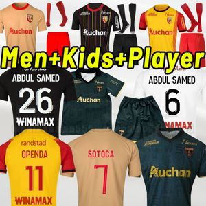 2023 2024 RC Lens Soccer Jerseys FOFANA GANAGO 23/24 Accueil Kakuta Gradit Fortes Perez Troisième maillot de football Hommes Enfants Kit Chaussette Ensemble complet Fans Player Version