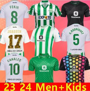 2023/2024 Real Betis Isco Soccer Jerseys 23 24 Joaquin Fekir B.iglesias Canales Willian J Shirt William Camarasa Juanmi Victor Ruiz Football Uniform Special Kids