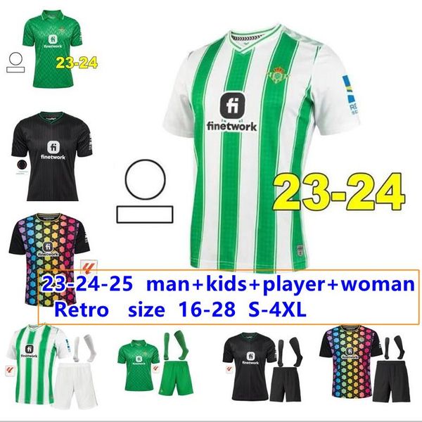 2023 2024 Real Betis Camisetas de fútbol ISCO 23 24 JOAQUIN FEKIR B.IGLESIAS CANALES WILLIAN J Camisa WILLIAM CAMARASA JUANMI VICTOR RUIZ PAUL Uniforme de fútbol 3XL 4XL