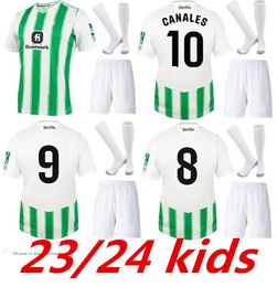 2023 2024 Real Betis voetbalshirts JUANMI B.IGLESIAS kinderkit sokken 23 24 JOAQUIN CANALES FEKIR voetbalshirt ALEX MORENO WILLIAN J. Heren Jersey kind jongen 999