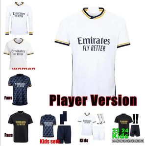 2023 2024 Real Madrid Bellingham VINI JR Maillots de football MBAPPE Tchouameni Chemise de football 23 24 CAMAVINGA MODRIC VALVERDE Camisetas hommes enfants kit uniformes fans joueur