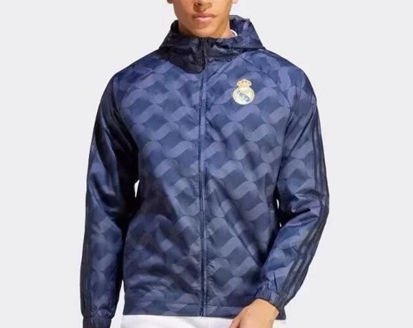 2023 2024 Real Madrid Full Zipper Tracksuit Suit Training Suit Vini Jr Bellingham Hooded Veste Windbreaker 23/24 Real Madrides Men Football Camavinga