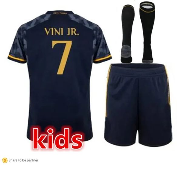 2023 2024 Real Madrids Bellingham Vini Jr Soccer Jerseys Kits Football Kits de foot