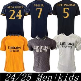 24 25 Bellingham Vini Jr Football Jersey Mbappe Tchouameni Valverde Camavinga Football Shirt Real Madrids Camisetas Men Kids Kit Uniforms Fans