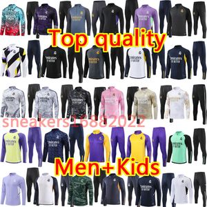 2024 25 Chandal Real Madrids Tracksuit Soccer Training 22 23 24 Vini Jr Bellingham Camavinga Men and Kids Kit voetbal tracksuits Suretement Suit jas