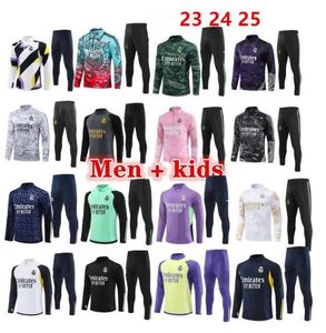 2024 2025 Suite de formation du Real Madrids 23/24/25 hommes Kids Football Real Madrids Tracksuit Training Suits Vini Jr Bellingham Setfootball Chandal Futbol survivant