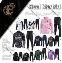 2023 2024 Suite de formation du Real Madrids Vini Jr Bellingham 23/24 Madrids Men et Kids Football Camavinga Sportswear Chandal Futbol Survitasize: 10-18 S-2xl
