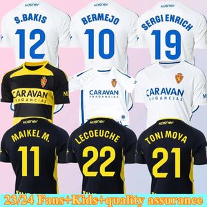 2023 2024 Real Zaragoza FRAN GAMEZ Voetbalshirts kit ZAPATER 23 24 thuis uit JERSEY POMBO KAGAWA Voetbal Maillots shirt GUTI JAVI ROS MEN L. SUAREZ camiseta sets kinderen