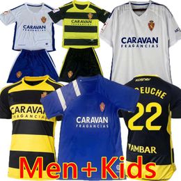 2023 2024 Real Zaragoza Soccer Jerseys Special Edition Negredo Camisetas de Futbol Lozano Alex Bermejo Cala Camiseta 92 93 hommes Kit Kit Sobrino Cadiz Football Shirts