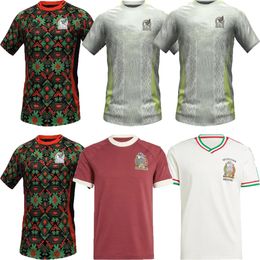 2023 2024 Retro Mexico Voetbalshirt Nationale Copa America DOS SANTOS A.VEGA 23 24 CHICHARITO LOZANO GUARDADO CARLOS VELA RAUL Heren Voetbalshirts