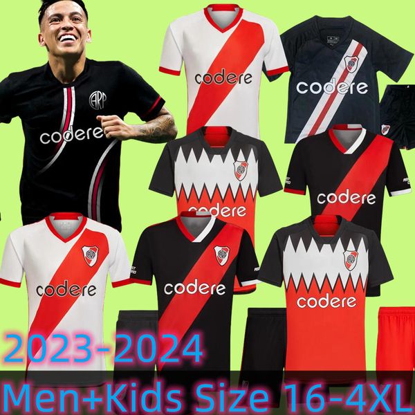 2023 2024 River Plate Soccer Jerseys Barco De La Cruz Quintero Aarezpratto Fernández Camisetas Solari Hombres Niños Kits Set Javascript