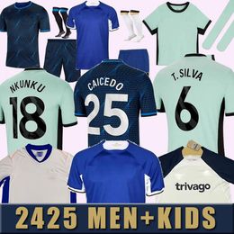 2023 2024 S-4XL CFC ENZO Soccer Jerseys Kit MUDRYK 23 24 CAICEDO Chemise de football STERLING NKUNKU FOFANA Hommes Enfants Kits Uniformes COLLECTION