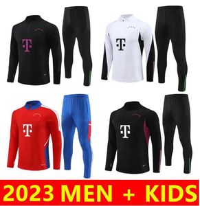 2023 2024 Sane Kimmich Bayerns Tracksuit Kane voetbal jersey Mannen Kinderen Camiseta Musiala Goretzka Gnabry 23/24 Voetbaltrainingspak Lange mouw Jogging Man Child SE