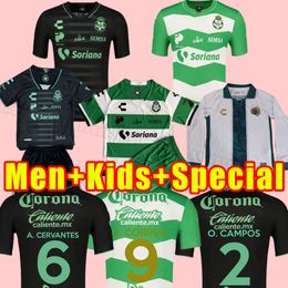 2023 2024 Santos Laguna voetbalshirt Lange mouw speciaal 24 23 DA CRUZ ORRANTIA D.VALDES GORRIARAN jerseys Furch GAEL GARNICA voetbalshirts heren kinderen