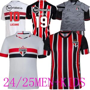 2024 2025 Player Fans Version Sao Paulo Soccer Jerseys 23 24 LUCIANO ALISSON Calleri Arboleda James Pato Lucas 24 25 Home Away GK Football Hommes Femmes et enfants Chemise