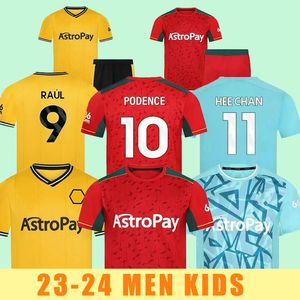 2023 2024 SARABIA Wolves Home Away 3RD Camisetas de fútbol RAUL MATHEUS NETO NEVES TRAORE Wanderers PODENCE LEMINA HEE CHAN Wolverhampton Camisetas de fútbol Hombres Niños