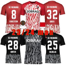 2023 2024 SC Freiburg Soccer Jerseys Home Away Kyereh Weisshaupt Ginter Keitel 23 24 Salai Grifo Gregoritsch Holer Kubler Jersey Hommes Chemises Uniforme de football