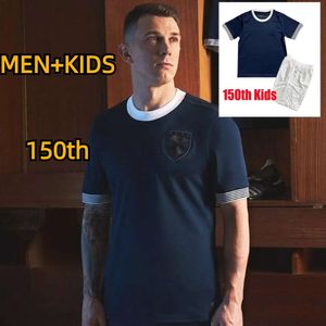 2023 2024 Maillot de football d'Écosse 150e anniversaire Maillots de football Bleu Édition spéciale Tierney Dykes Adams Maillot de football 23 24 Christie Mcgregor Kit pour enfants 650