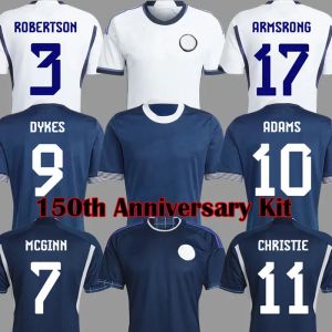 2023 2024 Maillot de football d'Écosse 150e anniversaire Maillots de football Bleu Édition spéciale Tierney Dykes Adams 23 24 Christie Mcgregor Kit pour enfants