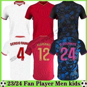 2023 2024 SEviLLIAS Sergio Ramos voetbalshirts finale L.OCAMPOS SUSO JONG Maillot GUDELJ K.REKIK TECATITO MUNIR RAFA NYLAND 2324voetbalshirt heren kinderkit