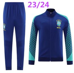 2023 2024 fútbol brasil chándal chaqueta hombre cremallera larga G.JESUS COUTINHO brasil Camiseta de futbol RICHARLISON 23 24 Brasil camiseta de fútbol maillot kit traje de entrenamiento