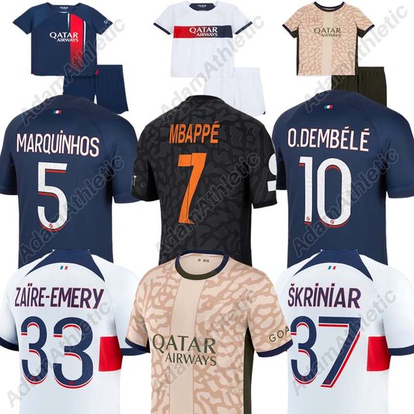 2023 2024 maillots de football à domicile chemises de football kit enfants 2023-24 version joueur maillot personnalisé A001