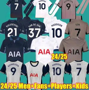 24 25 Son Maddison voetbaltruien Richarlison Romero Kulusevski Kulusevski 2023 2024 Van de Ven Bissouma Johnson Solomon voetbalkit Shirt Spurs Top Men Kids Set