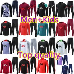 2024 2025 Voetbal Tracksuit Voetbal Trainingspak Trainingspak 22 23 24 Liverp Oolfc Gakpo Darwin Luis Diaz Arnold Mac Allister Tuta Jacket Kit Men and Kids Survetement