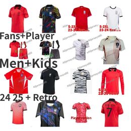 2023 2024 Maillots de football de Corée du Sud HOMMES ENFANTS KIT FEMMES 7 H M SON Équipe nationale HWANG LEE 24 25 Chemises de football coréennes 2002 RETRO Son Heung