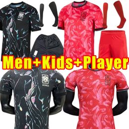 2024 2025 South Soccer Jerseys Korea H M Son 24 25 Hyung Kim Lee Kim Jersey Football Shirt Men Kits Nationaal Team Fans Player Versie Men Kids Socks Kits