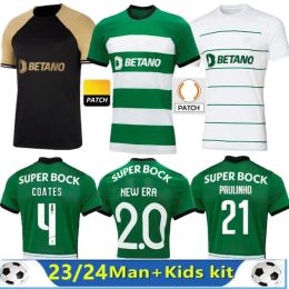 2023 2024 Sporting CP Soccer Jerseys Lisboa Jovane Sarabia Vietto COATES ACUNA Hogar lejos 23 24 Camiseta de fútbol Hombres Niños