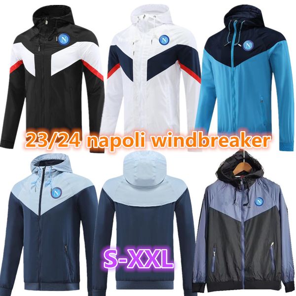 2023 2024 SSC Napoli Windbreaker Survêtements Napule Hoodies Soccer Jackets set training Suits Pull 22 23 24 Naples à capuche KVARATSKHELIA Men Survetement Jogging