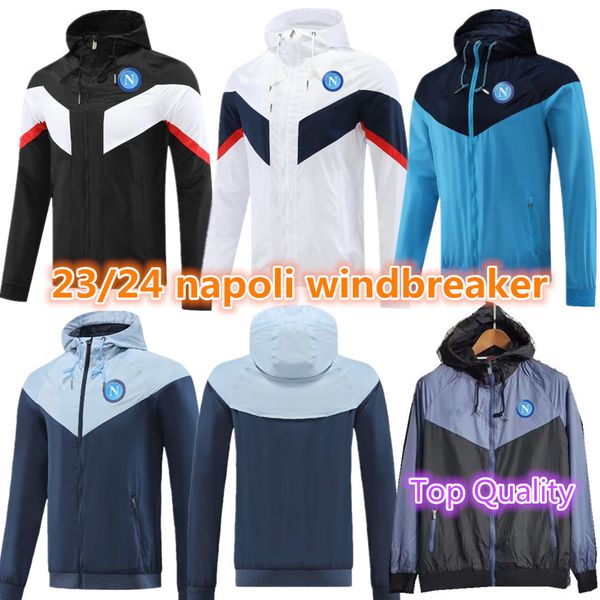 2023 2024 SSC Napoli Windbreaker Survêtements Napule Hoodies Soccer Jackets set training Suits Pull 23 24 Naples à capuche KVARATSKHELIA Men Survetement Jogging