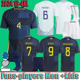 SCHOTLAND 24 25 voetbalshirt 2024 Schots nationaal team MCGINN voetbalshirt kinderen heren thuis marineblauw uit wit 150 jaar jubileum speciaal ROBERTSON spelerfans