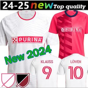 2023 2024 St. L oUis City voetbalshirts Mls Home Away St Louis'Red 'Sc White Nilsson 4 Klauss 9 Nelson Gioacchini Vassilev Bell Pidro voetbalshirt Mens Fans Lowen Lowen Lowen Lowen Lowen Lowen