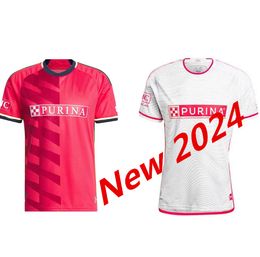 2023 2024 Stl City SC Jerseys MLS Soccer Kids Kit Man Major League 23/24 Camisetas de fútbol Hogar primario Rojo Visitante Blanco Confluencia 10 LOWEN 9 KLAUSS 25 JACKSON 4 NILSSON 999