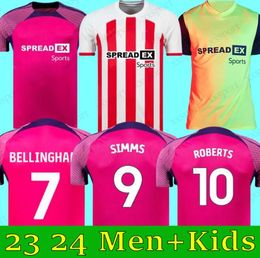 2023 2024 Sunderland Home Soccer Jerseys Stewart SIMMS Roberts Amad Clarke Dajaku Embleton Evans O'Nien Chemise de football Pritchard Mens Kit Top