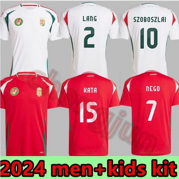 2024 Hongrie Soccer Jerseys Maillots de l'équipe nationale de football 2023 2024 SZOBOSZLAI T-shirt SZALLAI SZALAI FERENCZI GAZDAG VINICIUS ORBAN PRISKIN Jersey de futbol