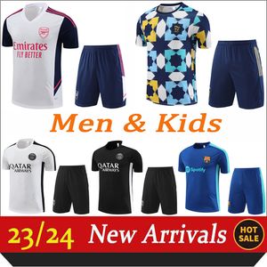 2023-2024 Chándal de fútbol Conjunto de traje de entrenamiento de manga corta Kit de diseñador Camiseta de manga corta Sudadera Conjuntos de jogging de fútbol