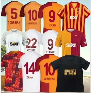 2023 2024 Turquie Icardi Soccer Jerseys Zanioli Bakambu Mertens Zaha Akgun Akturkoglu 100e anniversaire Troisième Ligue des champions 23 24Home Away TRICT FOOTBOOK Shirt