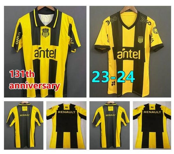 2023 2024 Uruguay Penarol Soccer Jerseys 131e anniversaire Jersey Édition spéciale 2023 2024 Atletico Penarol C.RODRIGUEZ Gargano Chemise de football Hommes Enfants Uniforme 69