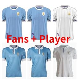 2023 2024 Uruguay Soccer Jersey 23 24 Maillots de Foot Home L.Suarez E.Cavani Camiseta D. Godin Rodríguez Uniformes de fútbol Avistados Versión del jugador