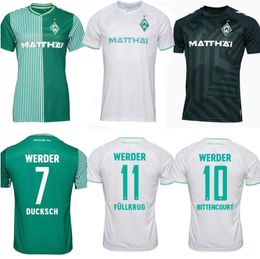 2023 2024 Werder Brême Maillot de football spécial Marvin Ducksch Leonardo Bittencourt Noir Vert 23 24 Friedl Pieper Chemises de football Thaïlande Qualité Hommes Kit Enfants