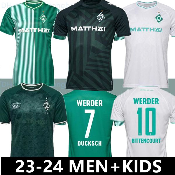2023 2024 Werder Bremen Special Soccer Jersey Marvin Ducksch Leonardo Bittencourt Black Green 23 24 Friedl Pieper Football Shirts Top Thailand Quality Men Kids