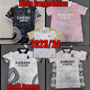 2023 2024 Bellingham Soccer Jerseys Mbappe Tchouameni Black Dragon and White Dragon Editionfootball Shirt Real Madrids Special Edition Men Kit Uniforms Fans