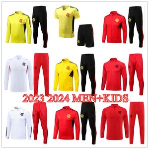 2023 2024new Flamengo Survêtements Survêtement d'entraînement Wear Kit Suit 23 24 Maillots de football Flamengo Demi Zip Survêtement Football hommes et enfants costume chandal futbol Sportswea