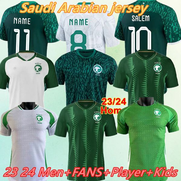 2023 24 25 SAUDI FAHAD SALMAN MENSE MENSE SOCCER KIT JERNES 22 23 ARABIA National Team Al-Najei Yasser Home Away Football Shirt Short à manches courtes uniformes de football