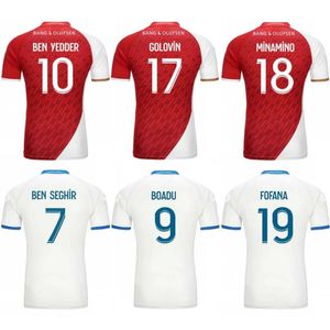 2023/24 AS MONACO Maillots de football 2024 BEN YEDDER BOADU GOLOVIN BALOGUN ZAKARIA SALISU Chemise Hommes M.CAMARA MINAMINO FOFANA EMBOLO SINGO Accueil Uniformes de football