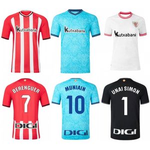 2023/24 Maillot de football du club de Bilbao 2024 GURUZETA VESGA PAREDES BERENGUER O.SANCET WILLIAMS JR Chemise athlétique MUNIAIN UNAI SIMON Gardien de but GK Kit de football pour enfants