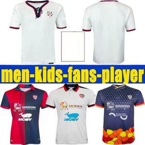 2023 24 Cagliari Calcio Obert Mens Jerseys 69 70 Edición especial Nandez Viola Lapadula Zappa Home Away Tercera camisa de fútbol Uniformes de manga corta 1969 1970 White